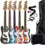 Blue Raptor EB38 Junios Electric Bass Set INCLUDES: 5 Watt Amp, Gig Bag, Strap, Cable and Pick