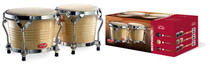 STAGG Bongos Natural Finish 7.5" & 6.5" Latin Percussion Wood Bongo Drums