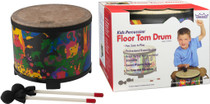 7.5" x 10" Kids Floor Tom + two plastic mallets with rubber heads