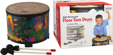 7.5" x 10" Kids Floor Tom + two plastic mallets with rubber heads