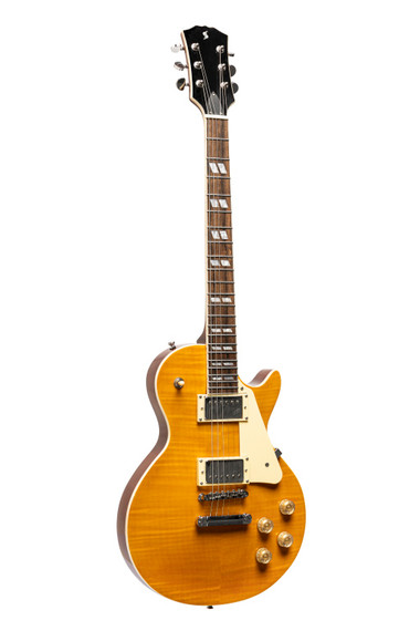 Deluxe Series, electric guitar solid Mahogany with AAA flamed maple top