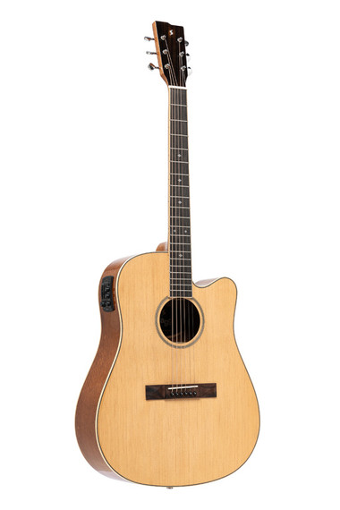 Dreadnought cutaway acoustic-electric guitar with spruce top, 45 series