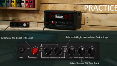 Laney Ironheart Foundry IRF-LEADTOP: 60W Ultra-Compact Guitar Amp Head with Clean/Lead Modes and Versatile EQ