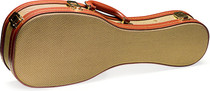 STAGG Gold Tweed Instrument-shaped Deluxe Hard Case For Baritone Ukulele