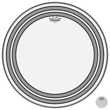 22" Powersonic Clear Bass Drum head with internal subsonic dampening rings