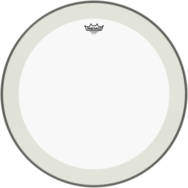 24" Powerstroke 4 Clear Bass Drum Head with double layer and clear dot