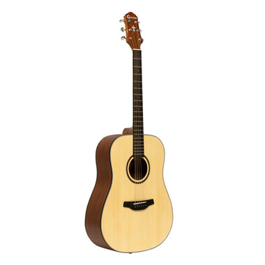 Crafter HD100-N dreadnought acoustic guitar natural satin full front view