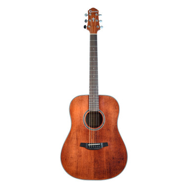 Crafter HD100-BR Brown Dreadnought Acoustic Guitar Front View