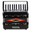Rossetti 2512-BK accordion shown full length from another side in gloss black