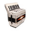 Rossetti 2512-WH pearl white accordion full view showing piano keys and bass buttons
