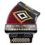 Close-up of the Rossetti 3112 FBE BK treble buttons and custom grille