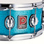 Side view of Premier Genista Classic snare with triple-flange steel hoops