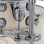 Detail of the 2.3mm triple-flange hoop on the Premier Genista Classic tom