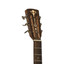 Crafter MINO ALM body close-up showing mahogany armrest binding and tech wood rosette