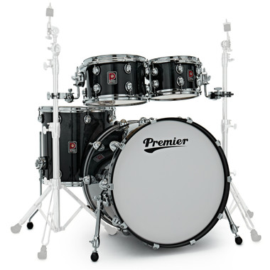 Premier Genista Classic four-piece birch shell pack in Shadow Fade finish front view