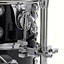 Detail of the low-profile ISO mounting system on a Premier Genista Classic tom