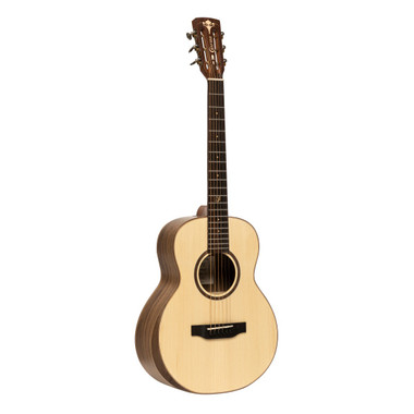 Crafter MINO BK WLN acoustic-electric guitar front view with solid Engelmann spruce top