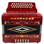 Rossetti 3112 accordion bass side view with 12 bass buttons and hand strap