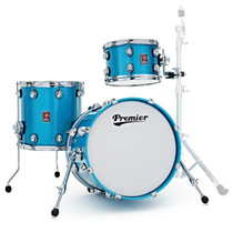 Premier Genista Heritage three-piece birch shell pack in Aqua Sparkle front view