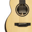 Close-up detail of the Crafter MINO MACASS body showing the rosewood rosette and Macassar armrest binding