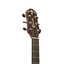 Detail of the Crafter ABLE D600CE VTG rosewood bridge and compensated saddle