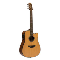 Crafter ABLE D630CE cutaway dreadnought acoustic-electric guitar front view with solid cedar top