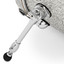 Premier Genista Maple Silver Sparkle drum kit set up in a performance setting
