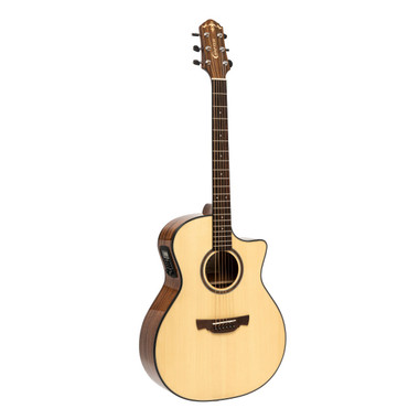 Crafter ABLE G600CE N acoustic-electric guitar front view in natural high-gloss finish