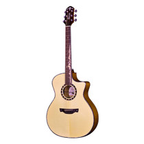 Crafter ML G-MAHO CE grand auditorium acoustic-electric guitar full front view in natural finish