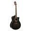 Crafter NOBLE TBK acoustic-electric guitar front view with flamed maple top in Black burst