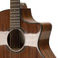 Detail of the Crafter ABLE G635CE N rosewood bridge and compensated saddle