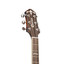 Crafter NOBLE VTG headstock detail with mother of pearl logo and chrome machine heads