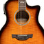 Detail of the Crafter NOBLE VTG rosewood bridge and compensated saddle