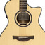 Close-up of the Crafter ABLE T600CE N soundhole with wood crafter rosette inlay