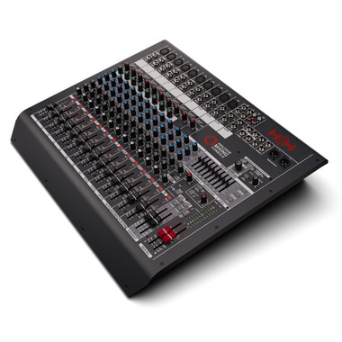 HH Audio Q16FX 16-channel analogue mixing console top panel hero view