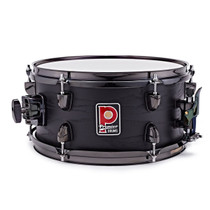Premier Artist PAB1206SSBS birch snare drum in Stealth Black front view