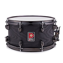 Premier Artist 13 x 7 birch snare drum in Stealth Black finish front hero view