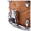 Detail close-up of the Premier Artist snare drum Antique Ash shell and triple flange hoop