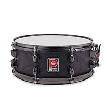 Premier Artist 14 inch birch snare drum in Stealth Black hero front view