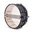 Premier Artist birch snare drum full view with triple flange hoops and matte black shell