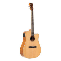 Stagg SA45 DCE-FM dreadnought cutaway acoustic-electric guitar full front view