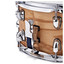 Close-up detail of Premier Artist snare drum lug and Antique Ash finish