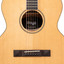 Close-up of the Stagg SA45 O-FM spruce top with maple rosette around the soundhole