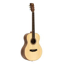 Crafter BIG MINO BK WLN acoustic-electric guitar full front view with slotted headstock
