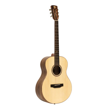 Crafter BIG MINO BK WLN acoustic-electric guitar full front view with slotted headstock