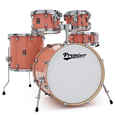 Premier Artist Series PAB22-5SP1PNX five-piece birch drum shell pack in Sunset Coral