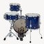 Premier Artist Heritage 16 inch shell pack in Blue Pearl angled from the side