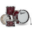 Premier Artist Heritage shell pack alternate full view showing wooden bass drum hoops