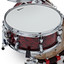 Premier Artist Heritage matching wooden snare drum in Burgundy Pearl close-up