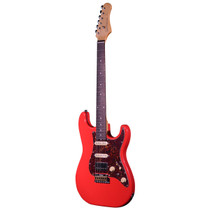 Crafter CREMA S RW VR solid body electric guitar in vintage red front hero view